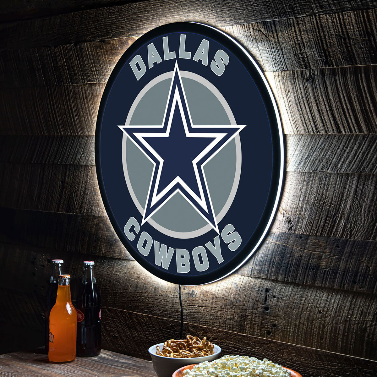 NFL Backlit Full Edge Round Wall Sign