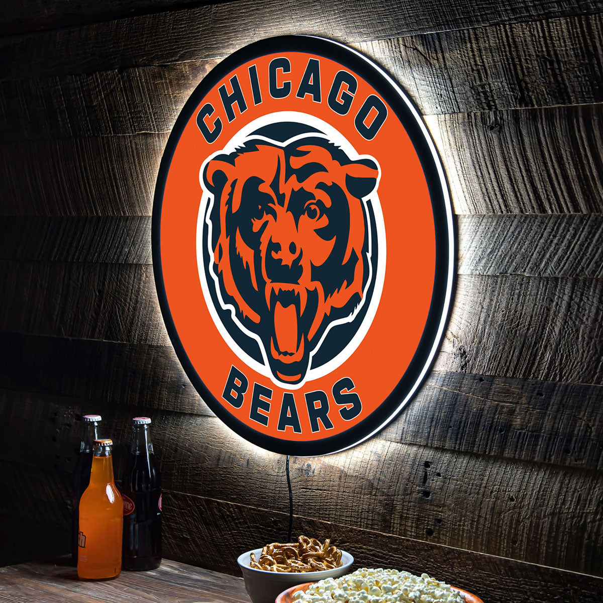 NFL Backlit Full Edge Round Wall Sign