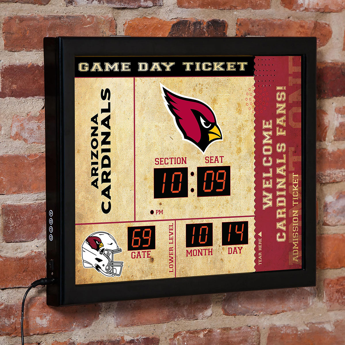 NFL Gameday Ticket Wall Clock and Speaker