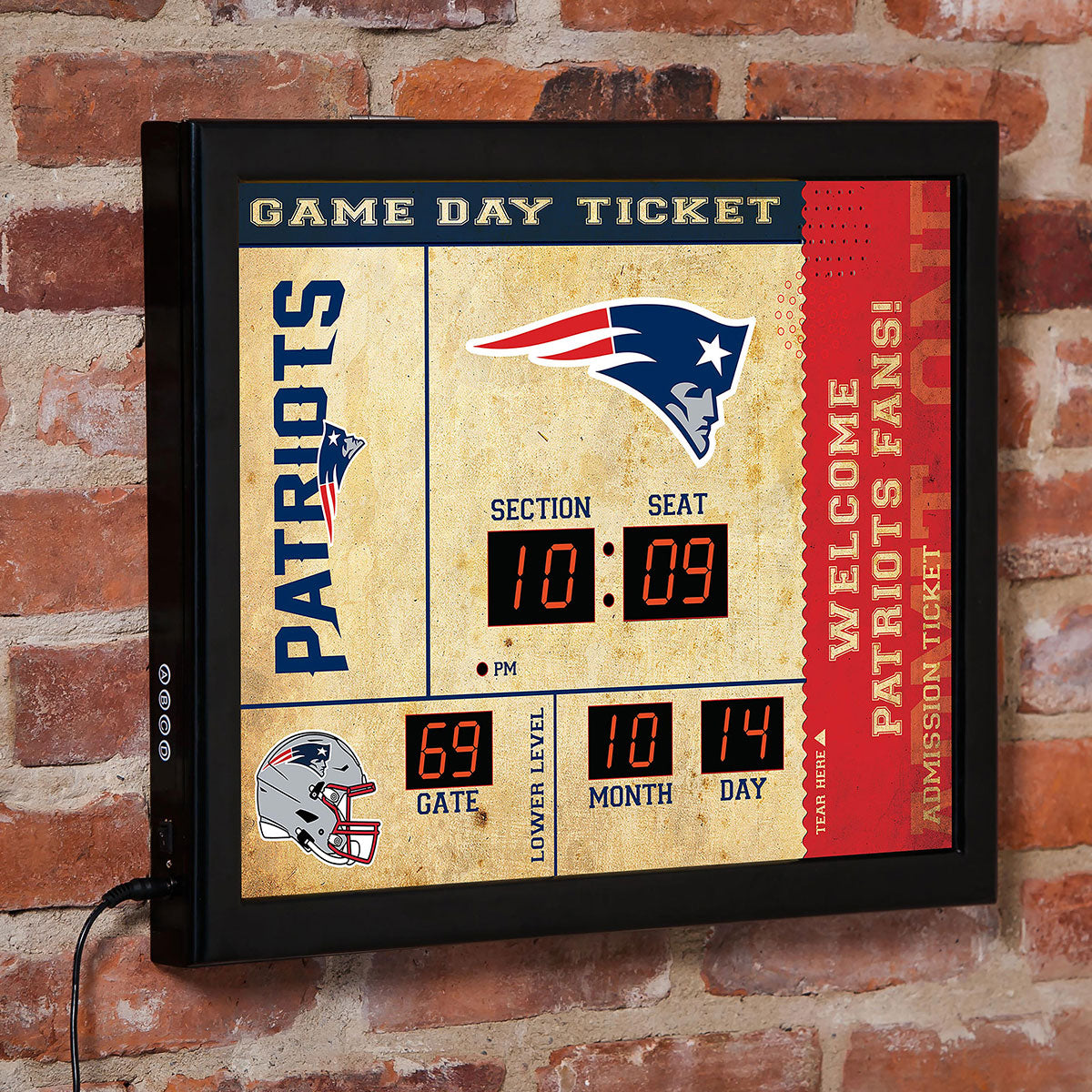 NFL Gameday Ticket Wall Clock and Speaker