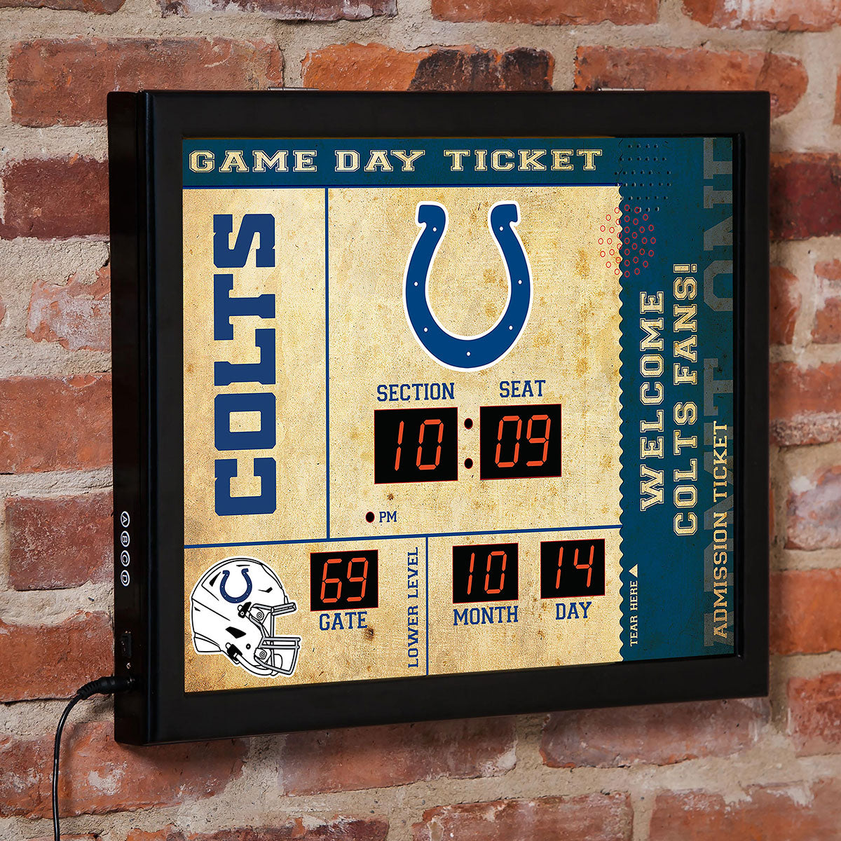 NFL Gameday Ticket Wall Clock and Speaker
