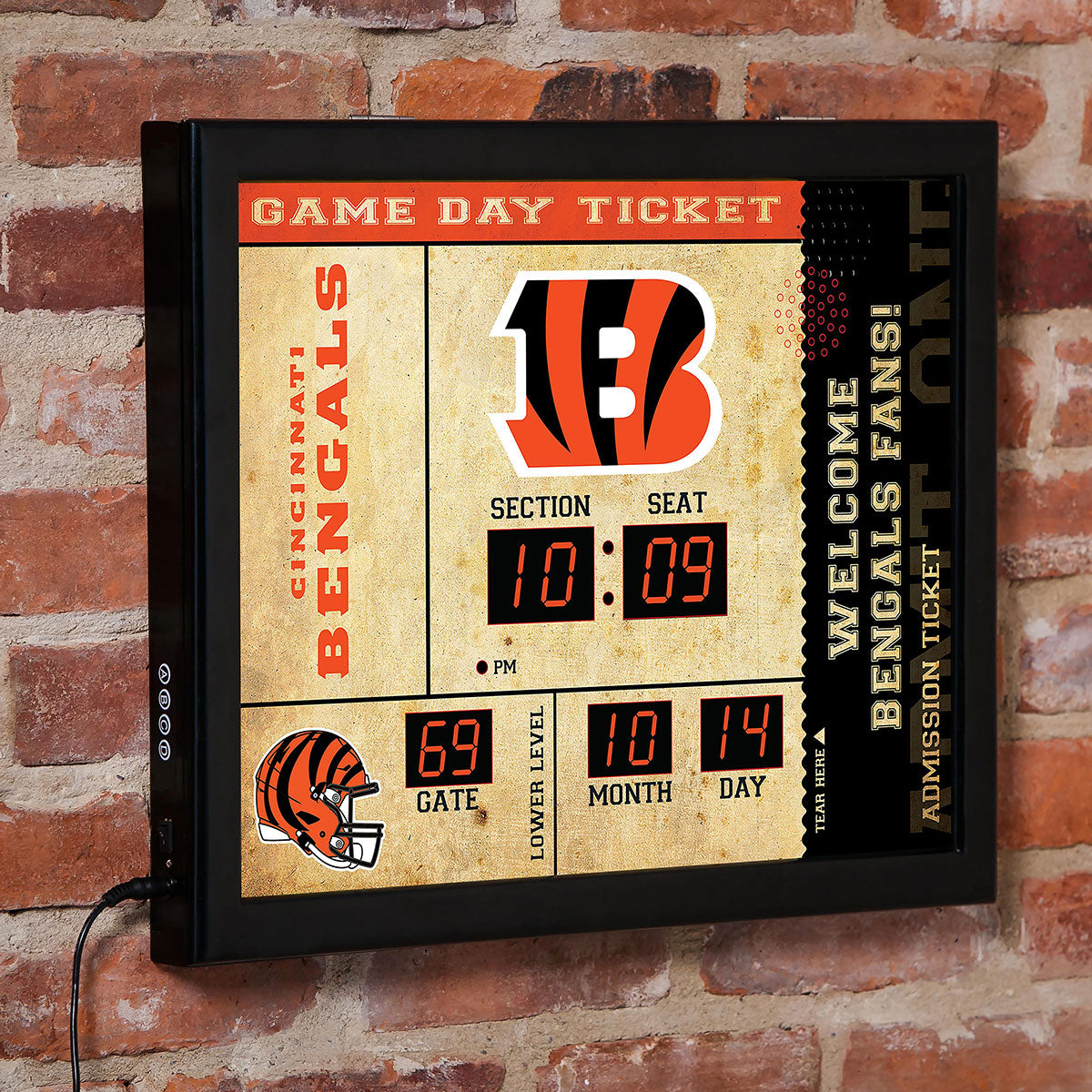 NFL Gameday Ticket Wall Clock and Speaker
