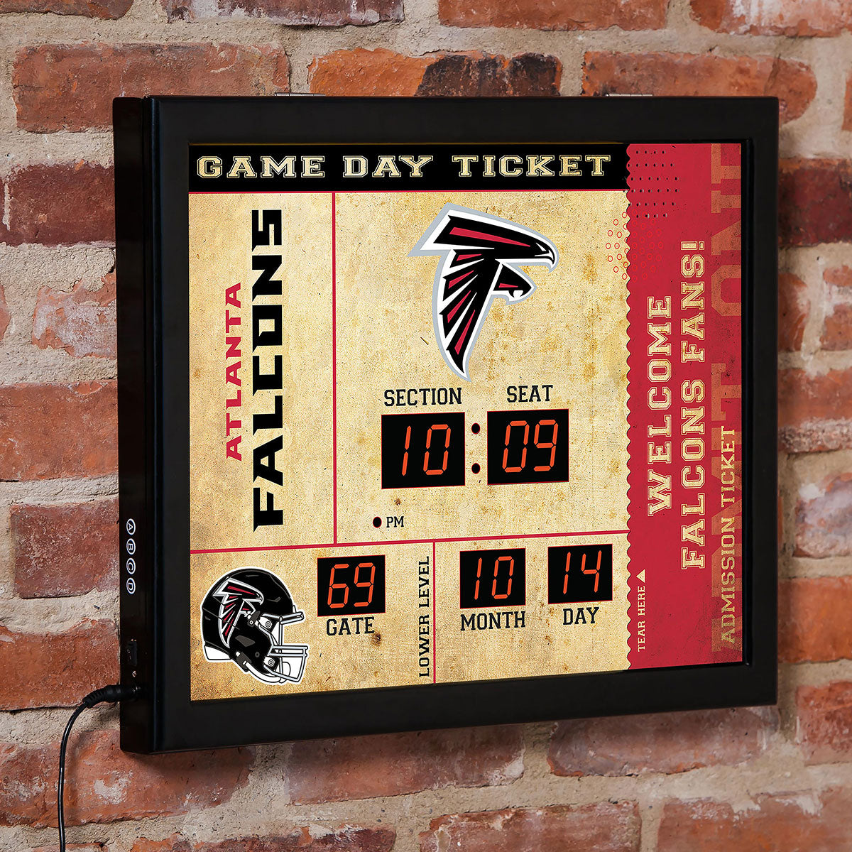 NFL Gameday Ticket Wall Clock and Speaker