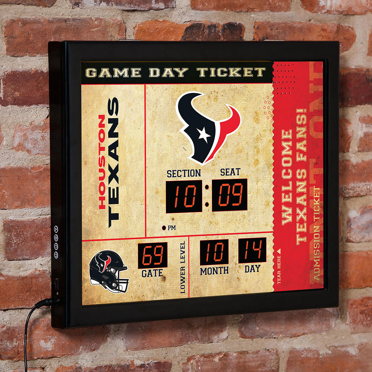 NFL Gameday Ticket Wall Clock and Speaker