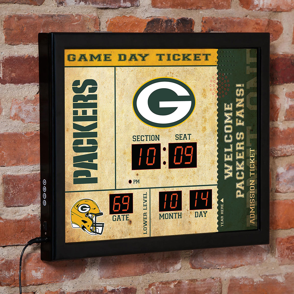 NFL Gameday Ticket Wall Clock and Speaker