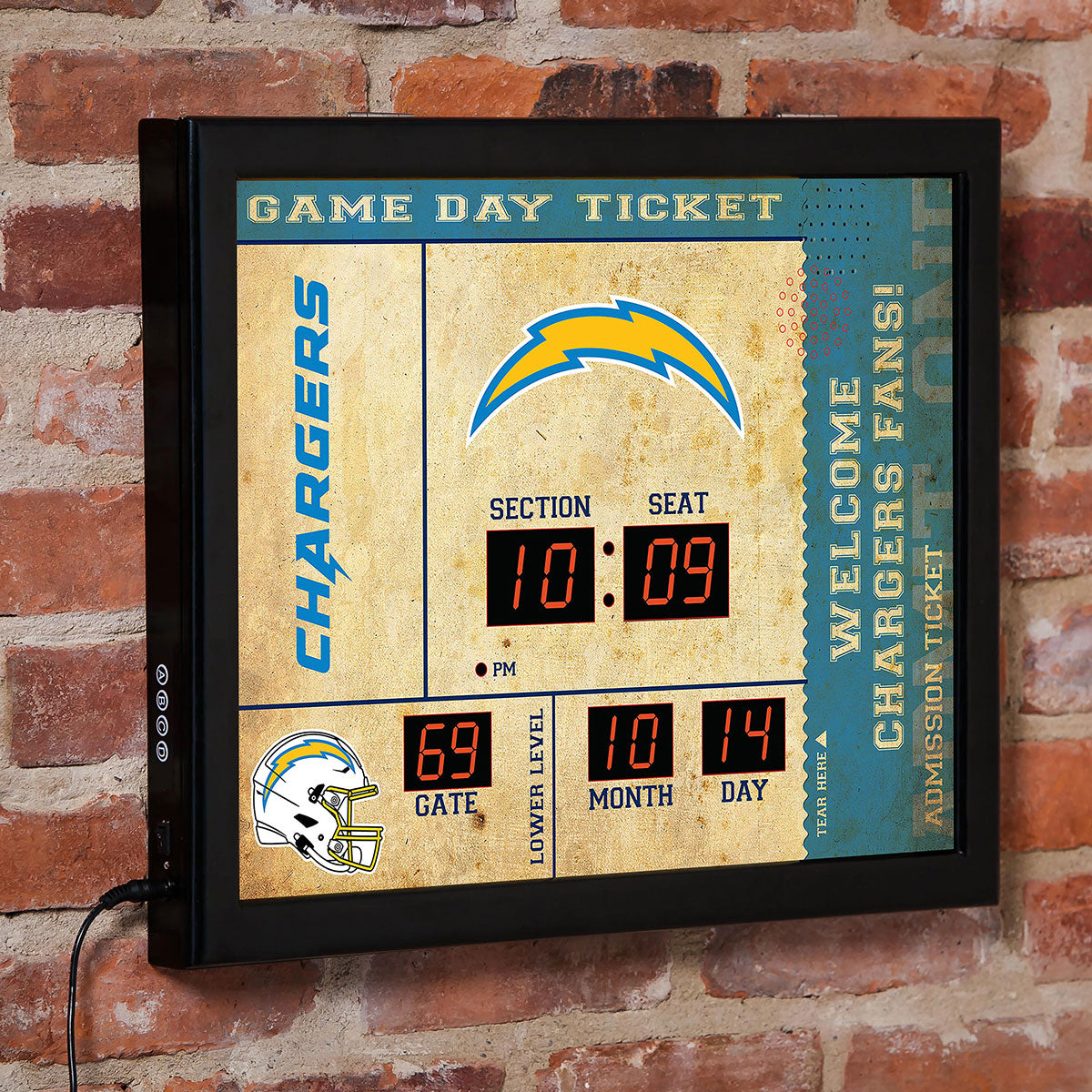 NFL Gameday Ticket Wall Clock and Speaker