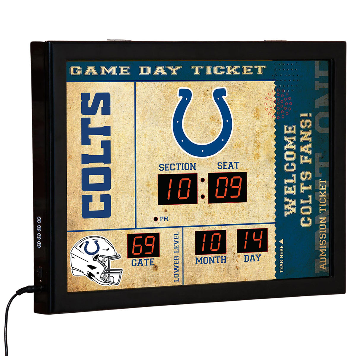 NFL Gameday Ticket Wall Clock and Speaker