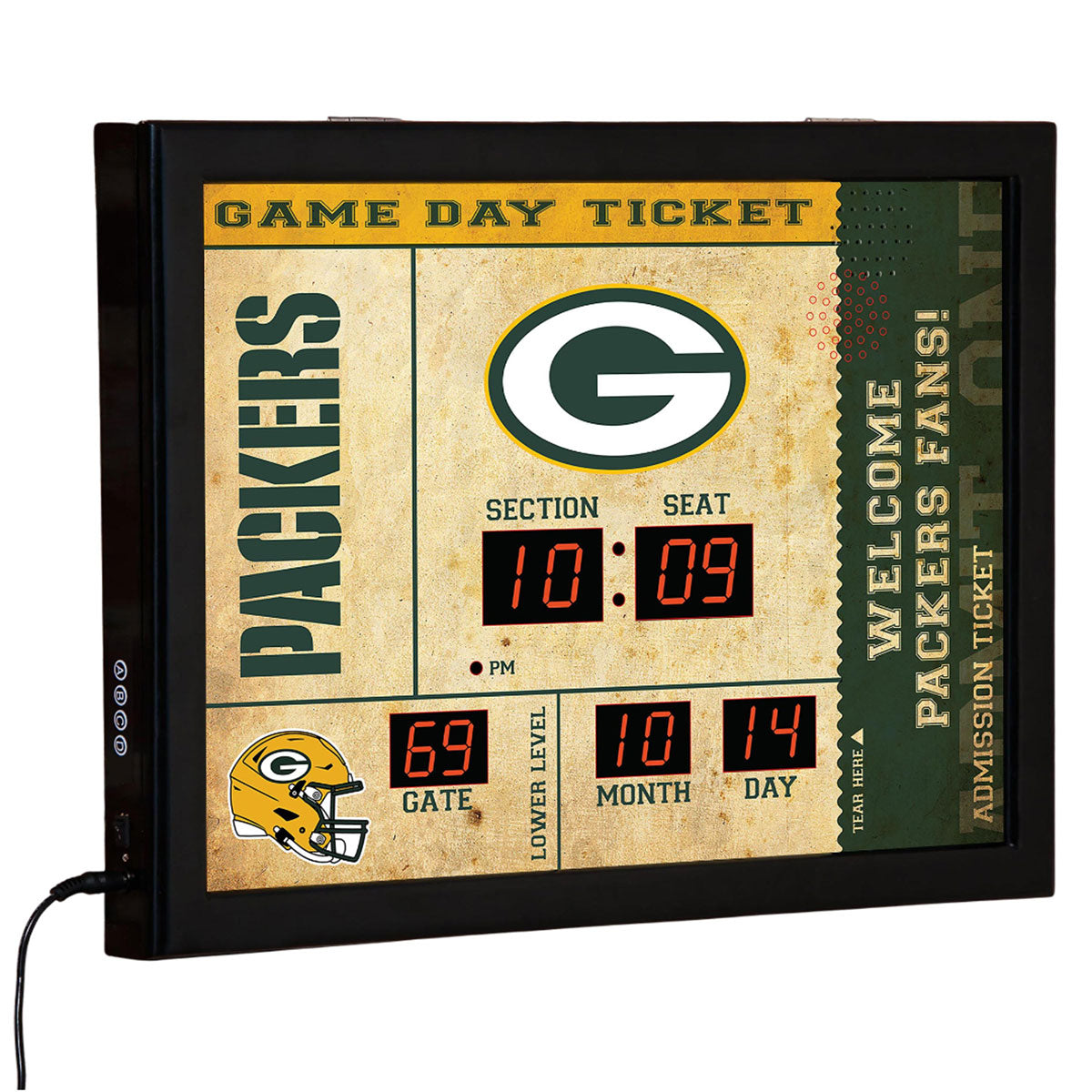 NFL Gameday Ticket Wall Clock and Speaker