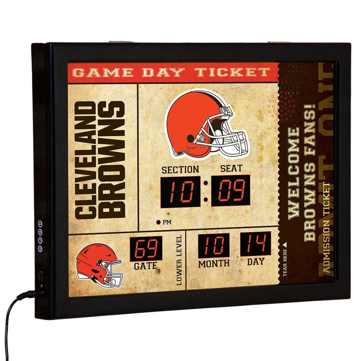 NFL Gameday Ticket Wall Clock and Speaker