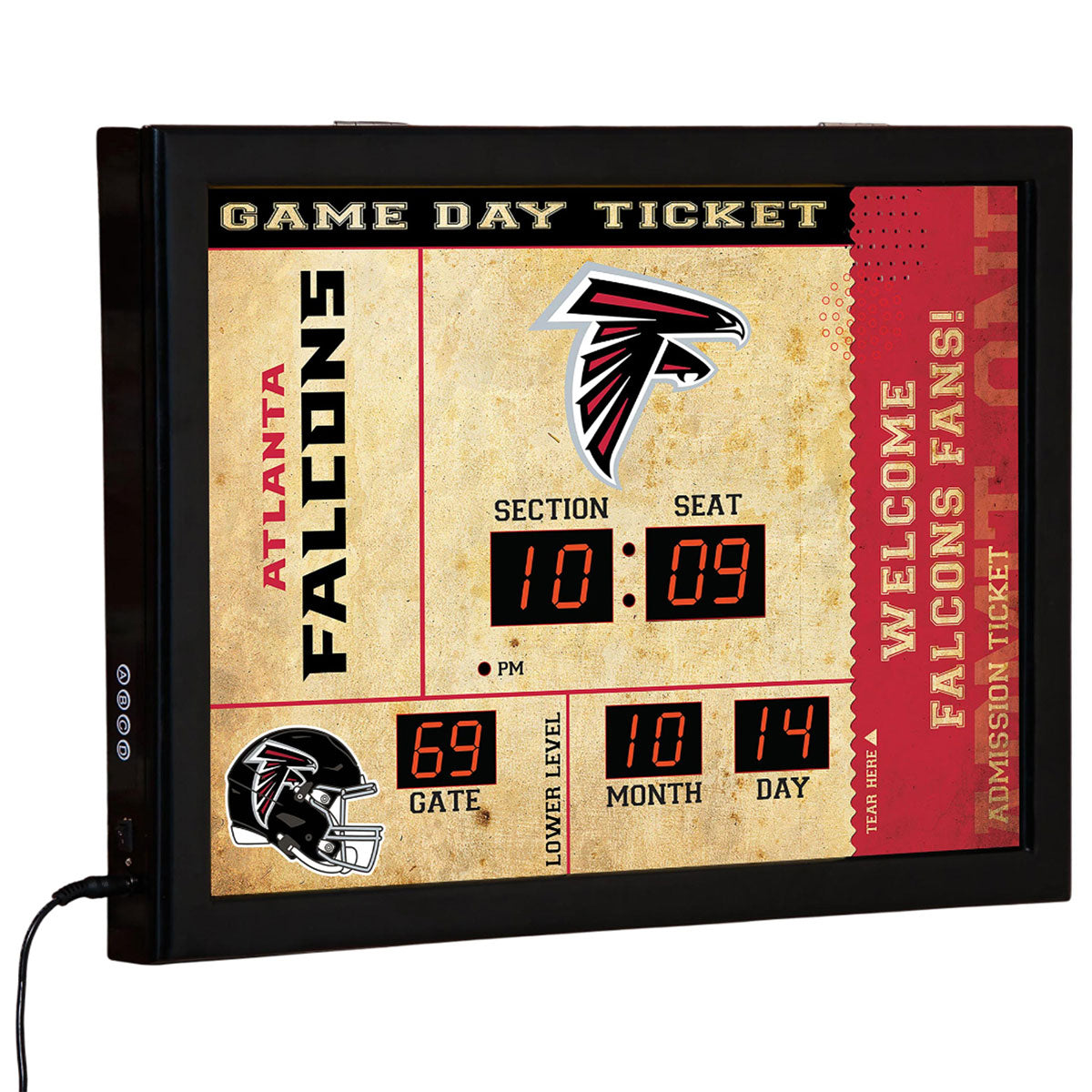 NFL Gameday Ticket Wall Clock and Speaker