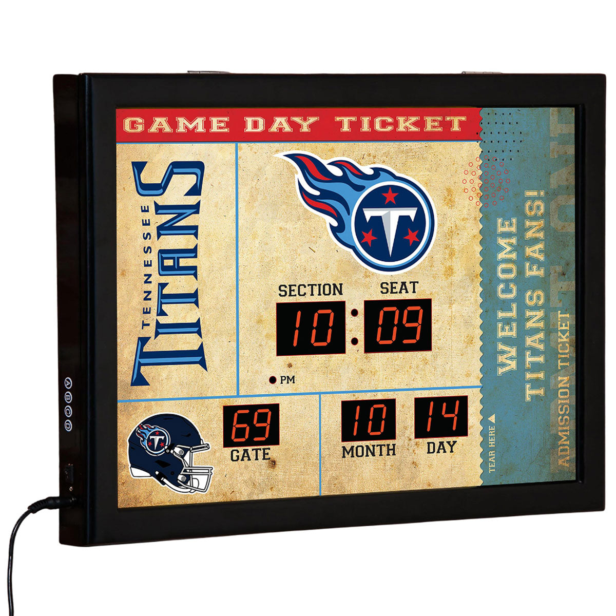 NFL Gameday Ticket Wall Clock and Speaker