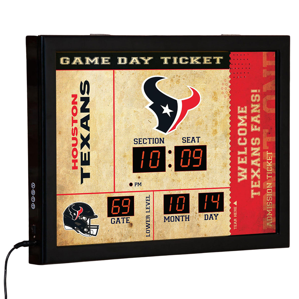 NFL Gameday Ticket Wall Clock and Speaker