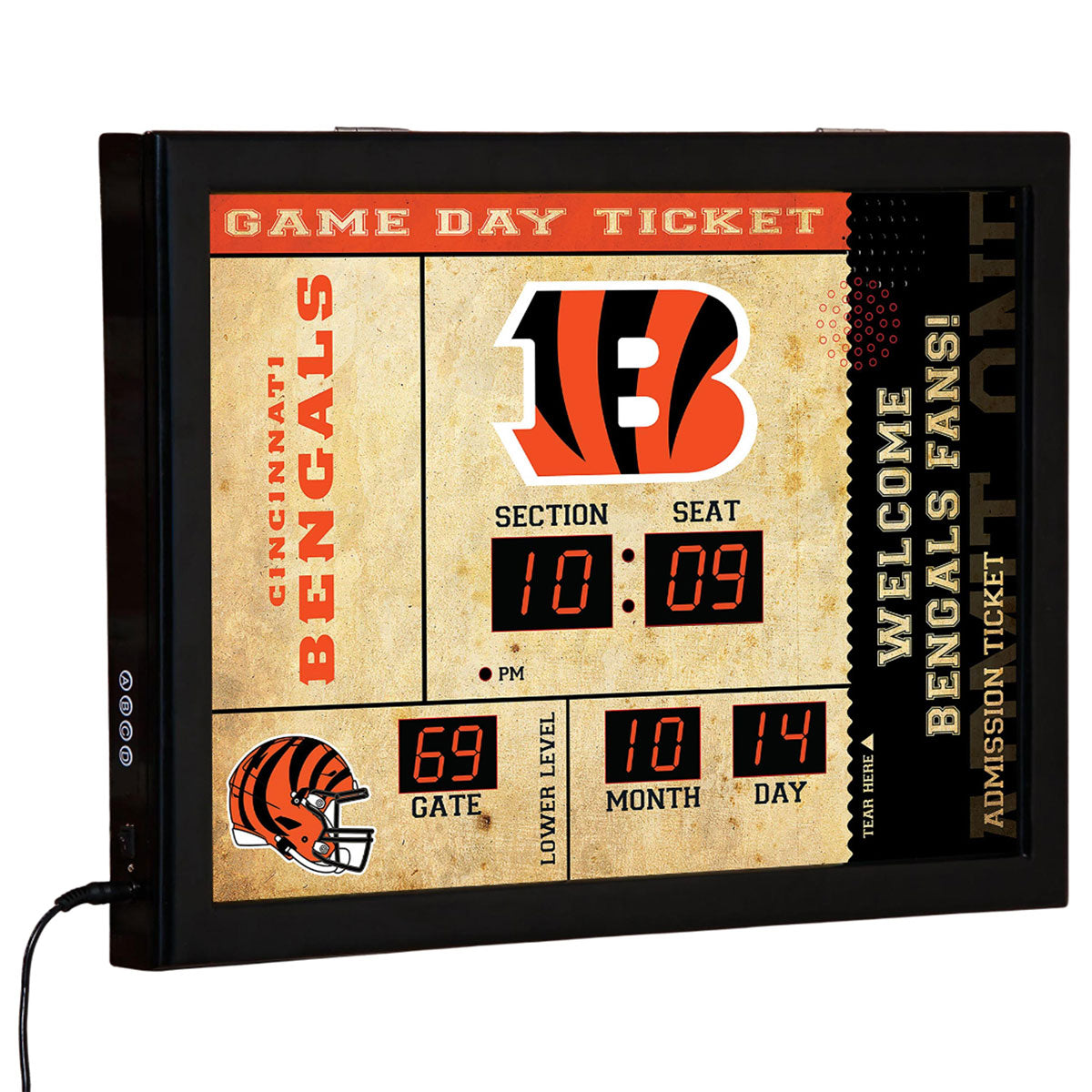 NFL Gameday Ticket Wall Clock and Speaker