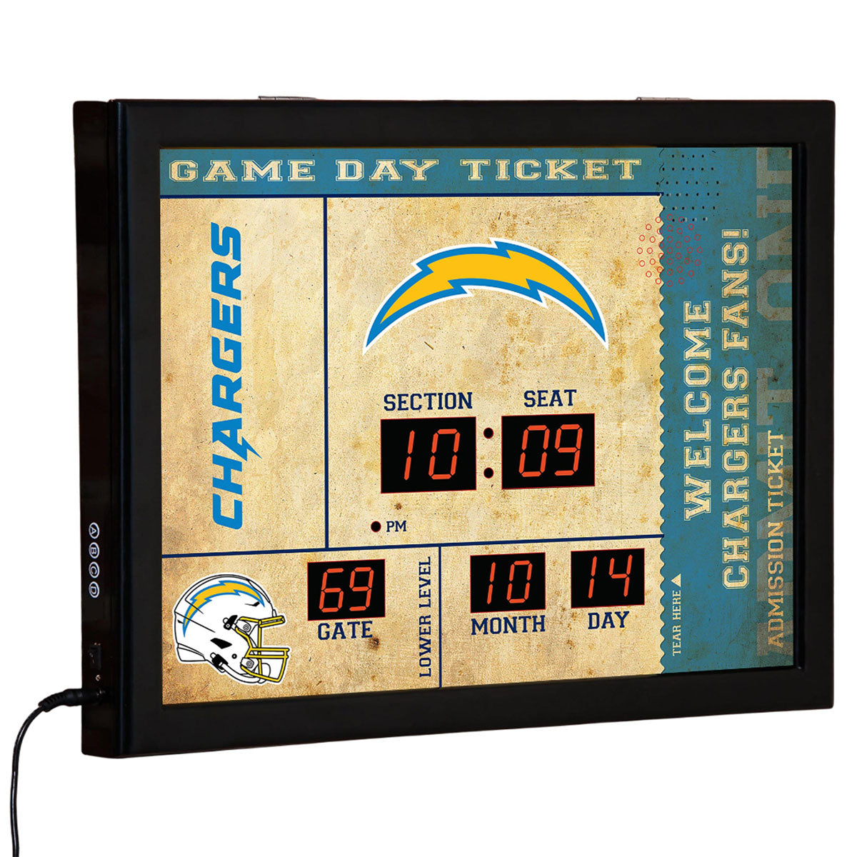 NFL Gameday Ticket Wall Clock and Speaker