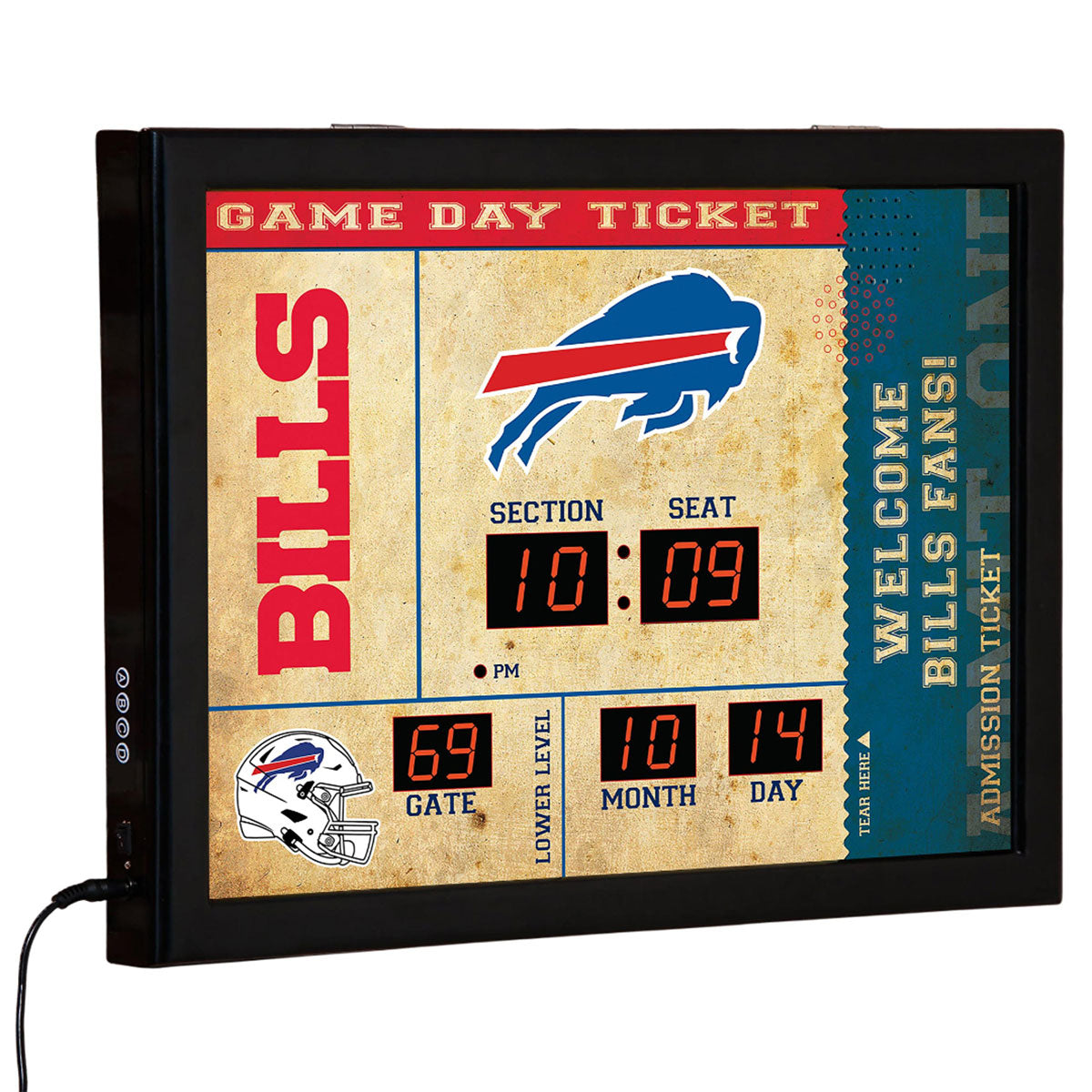NFL Gameday Ticket Wall Clock and Speaker