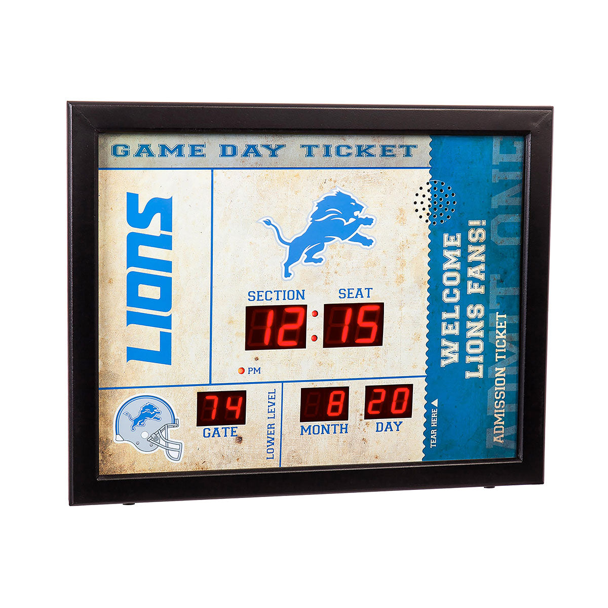 NFL Gameday Ticket Wall Clock and Speaker