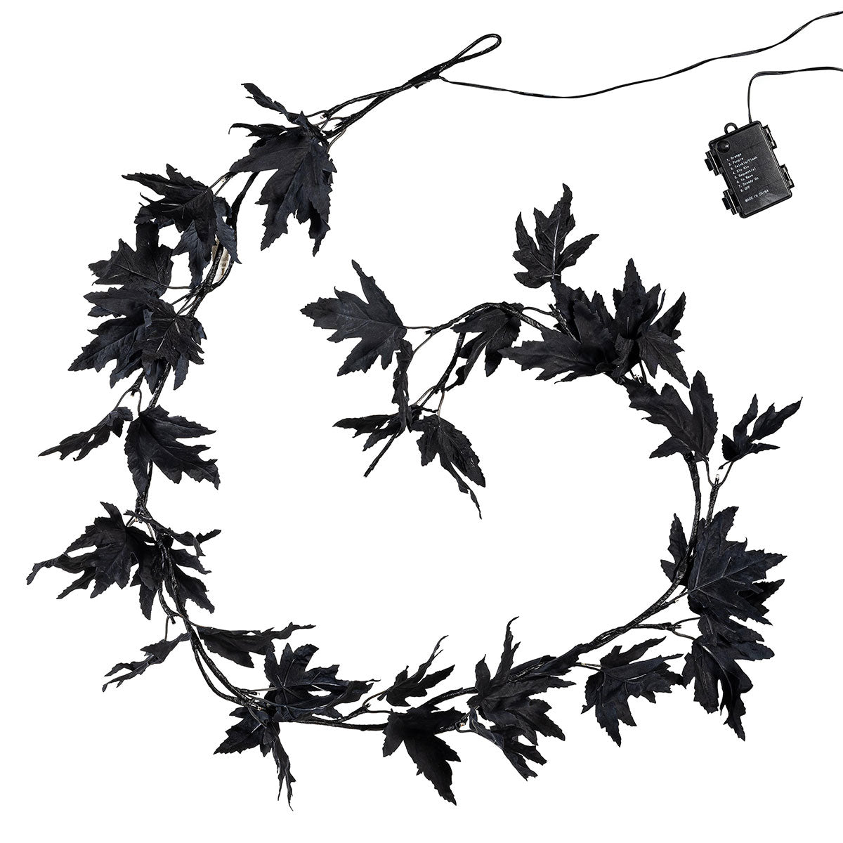 LED Black Maple Garland