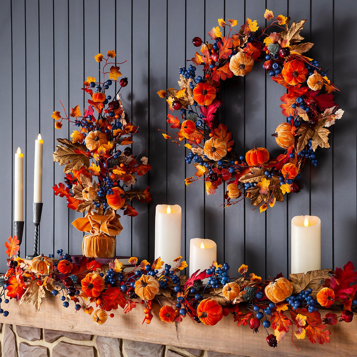 Harvest Pumpkin Wreath