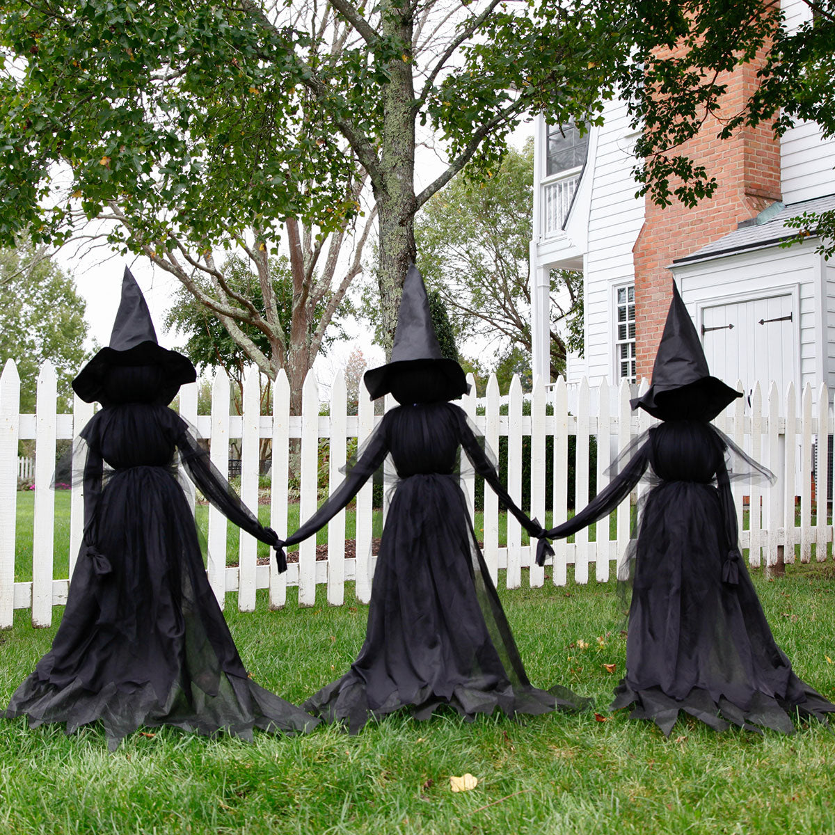 Lighted Outdoor Witch Stakes (Set of 3)