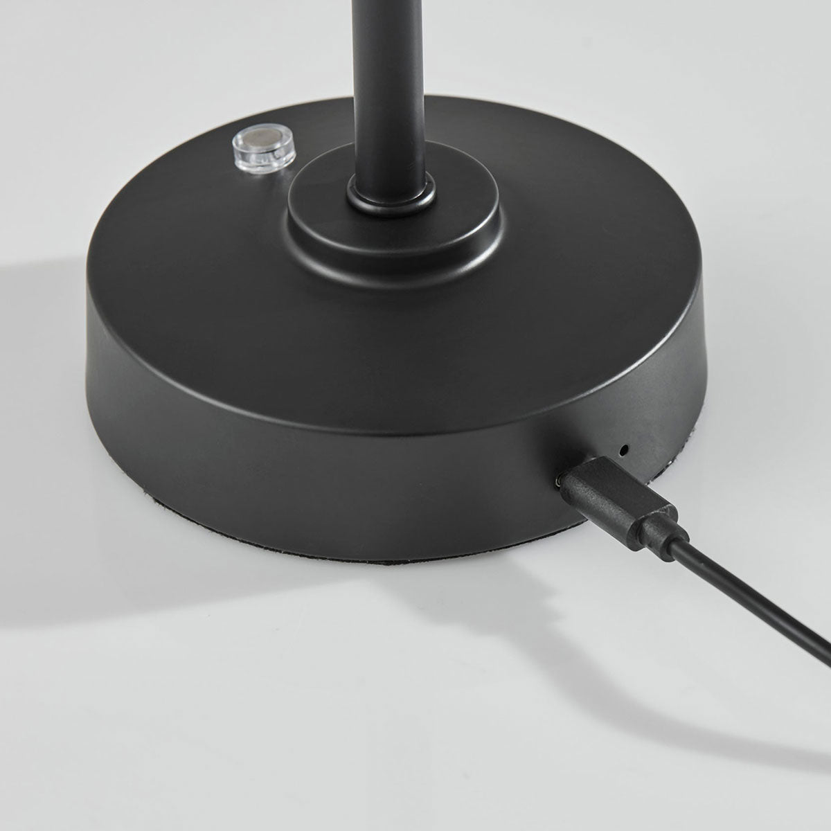 Cordless Indoor/Outdoor Table Lamp with Tapered Cone-Shaped Shade