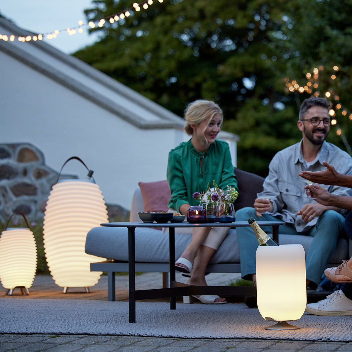 Multi-Function Indoor/Outdoor LED Party Light with Speaker & Cooler