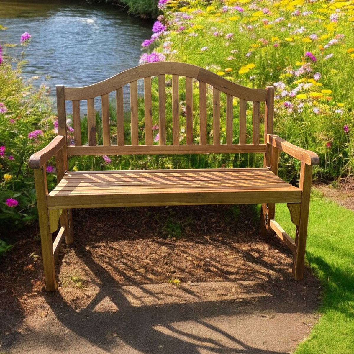 Acacia Wood Foldaway Bench