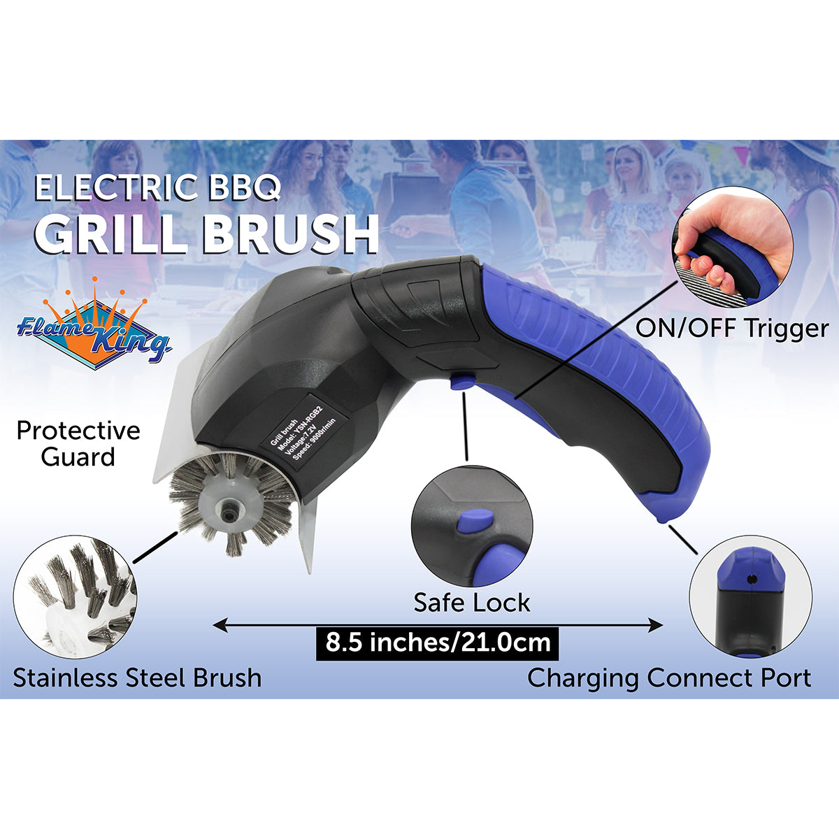 Electric Power Scrubber Grill Brush