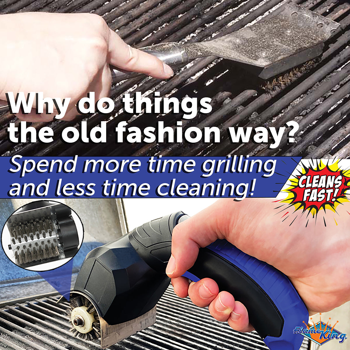 Electric Power Scrubber Grill Brush