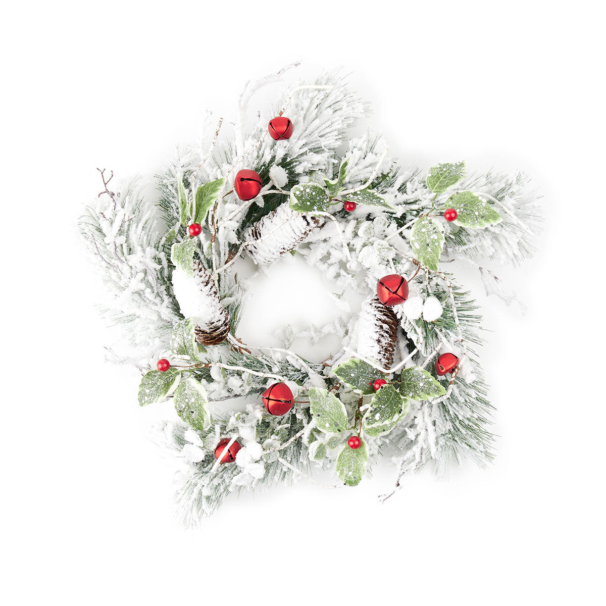 18'' Flocked Pine Candle Ring