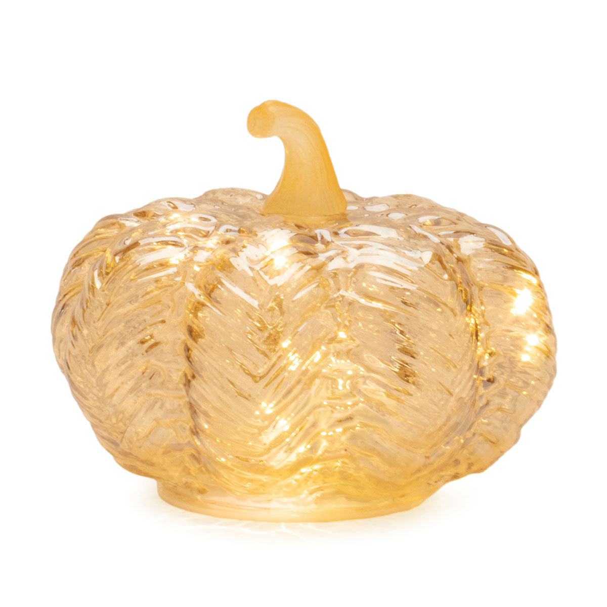 Illuminated Textured Pumpkin Set (Set of 3)