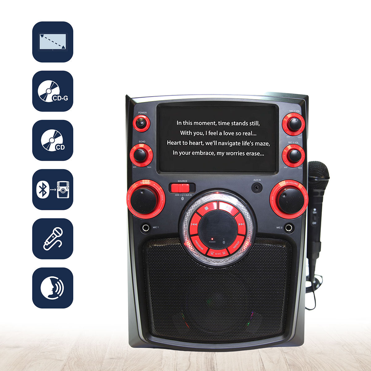 Karaoke Party Speaker with 7'' Display