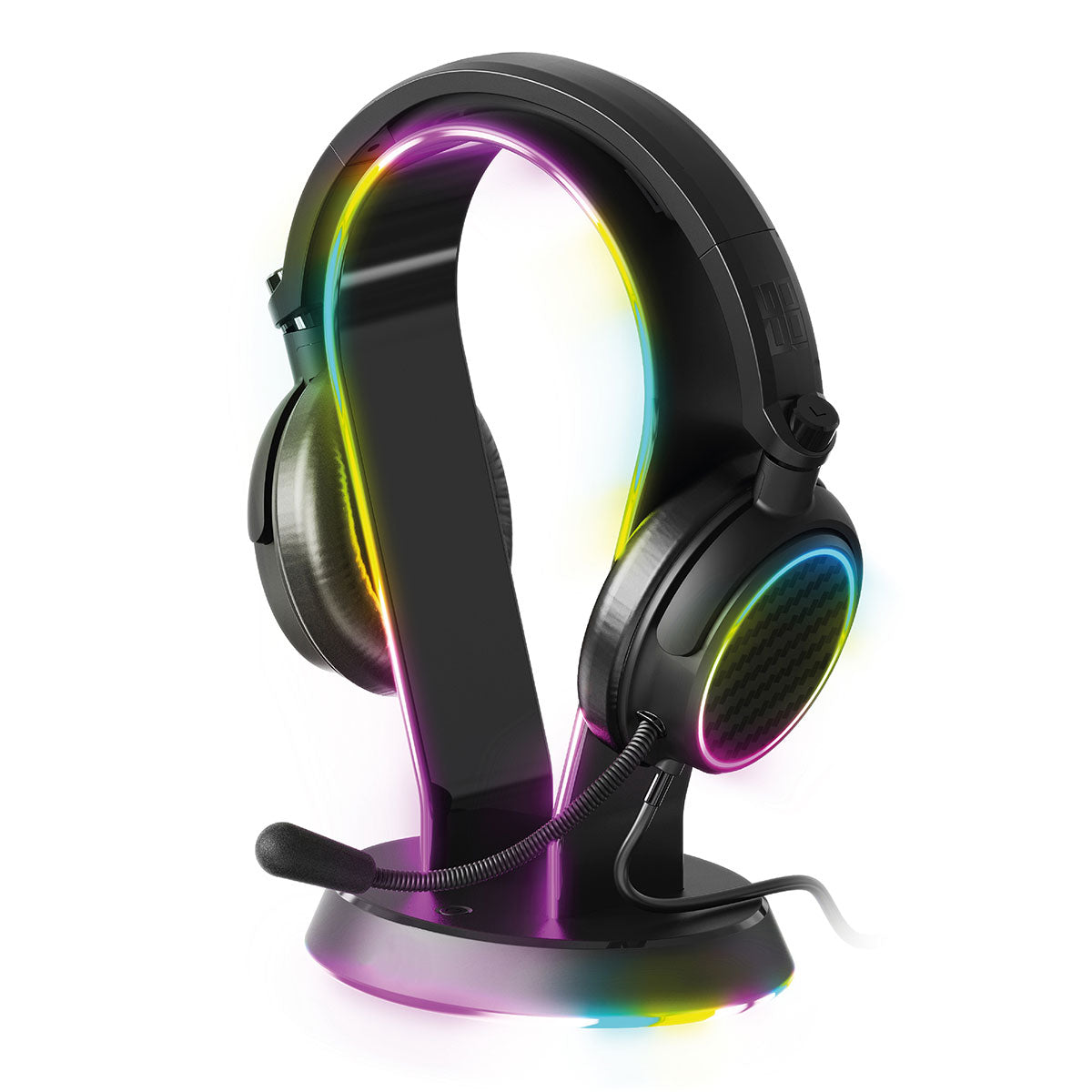 LED Gaming Headset with Stand and Microphone