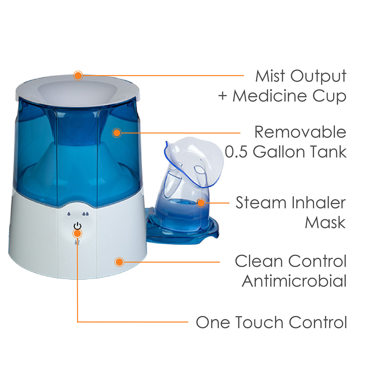 2 in 1 Warm Mist Humidifier & Inhaler