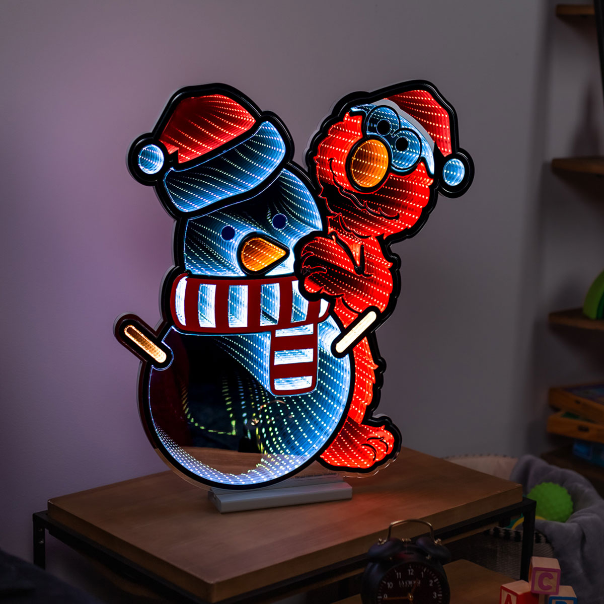 Sesame Street Elmo & Snowman LED Infinity Light