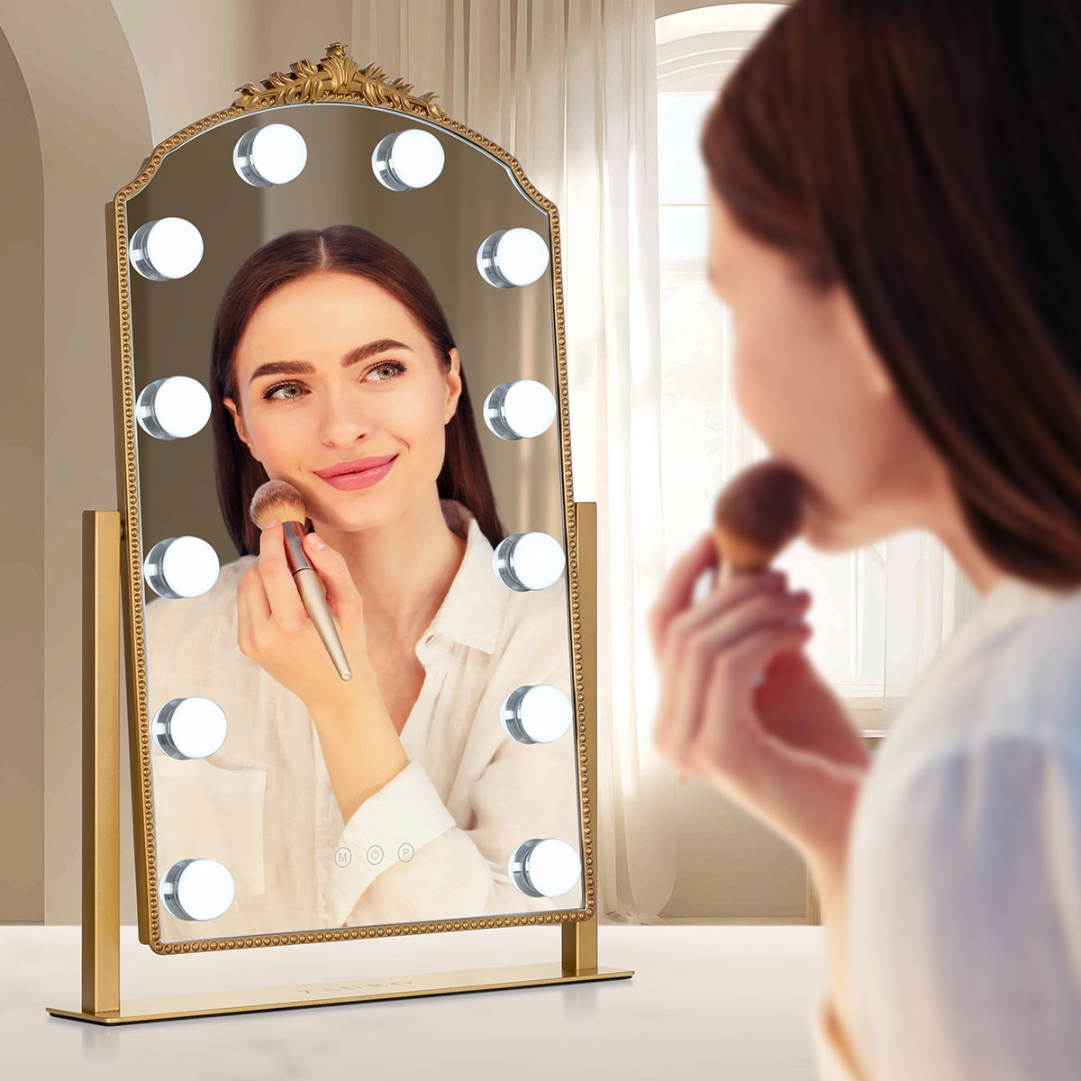 LED Gold Hollywood Mirror