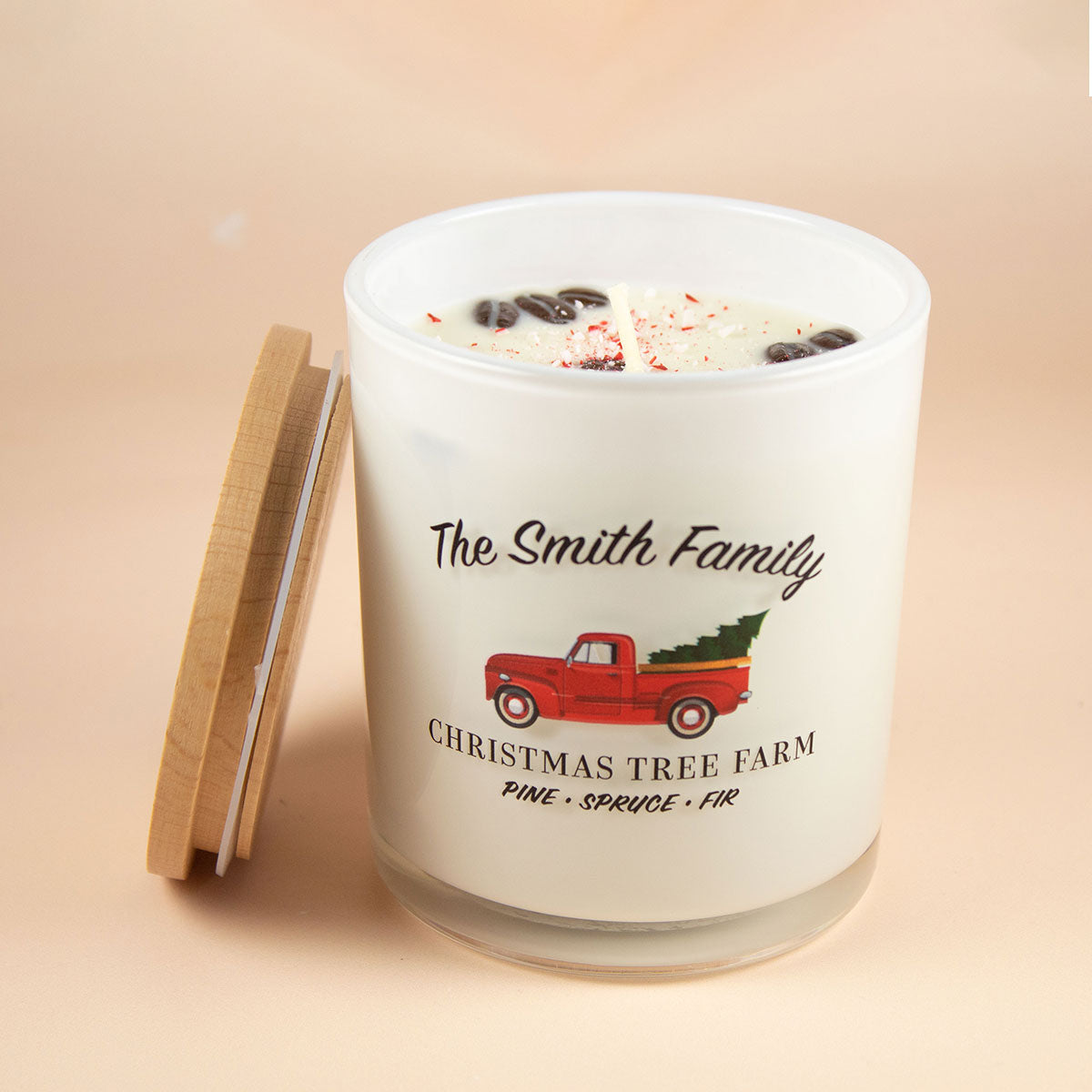 Custom Christmas Tree Farm Candle
