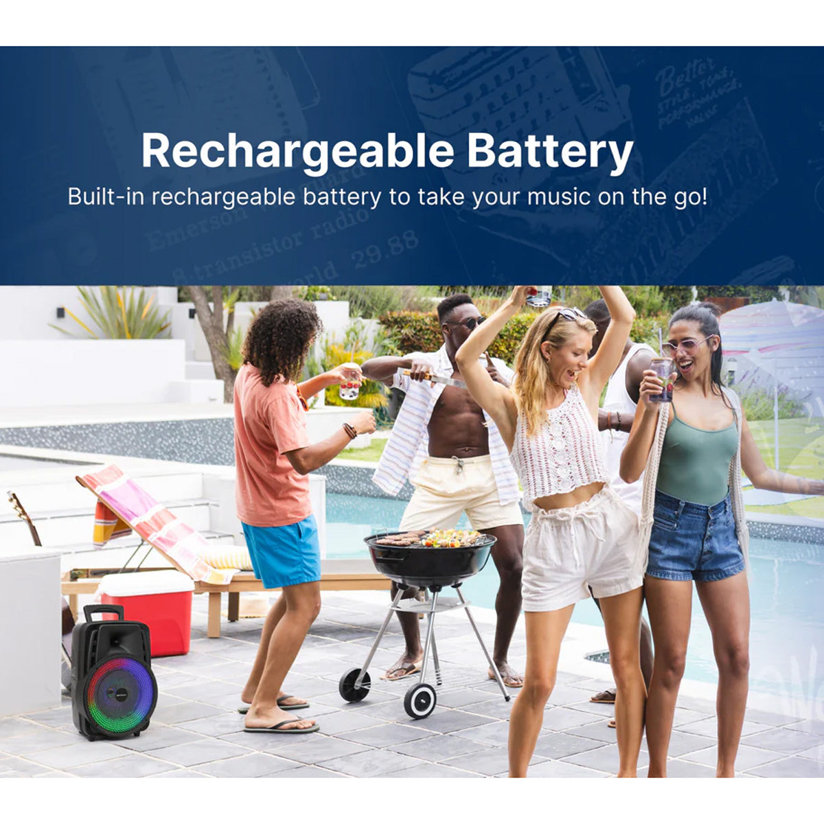 8'' Portable Party Speaker