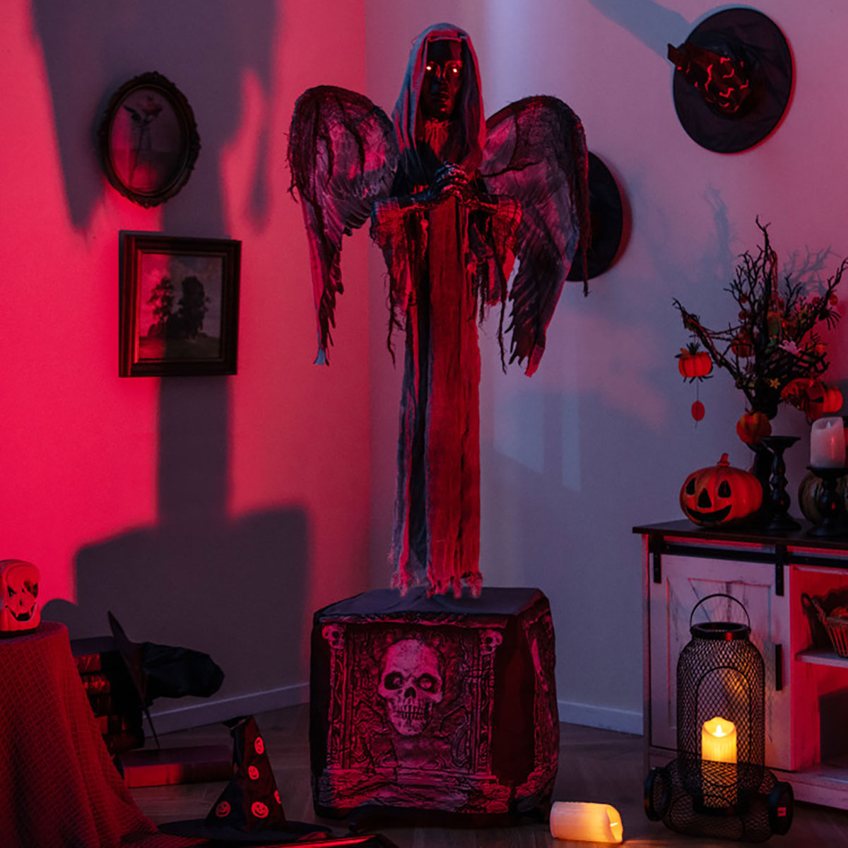 5.5 Ft. Mechanized Statue with Glowing Eyes