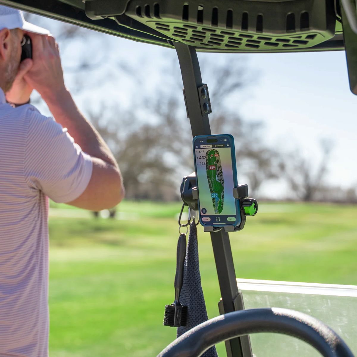 Magnetic Golf Cart Phone Holder and Gear Hub