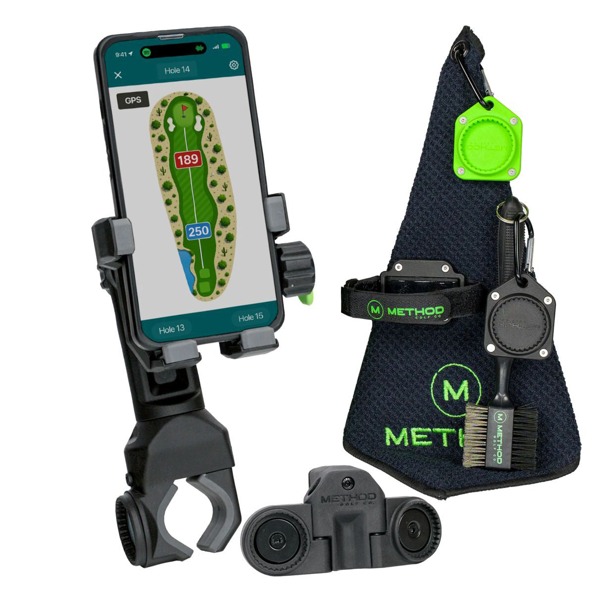 Magnetic Golf Cart Phone Holder and Gear Hub