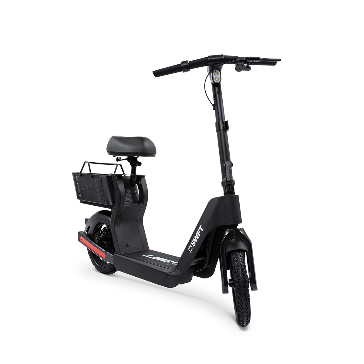 Sit-Down Electric Scooter with Basket