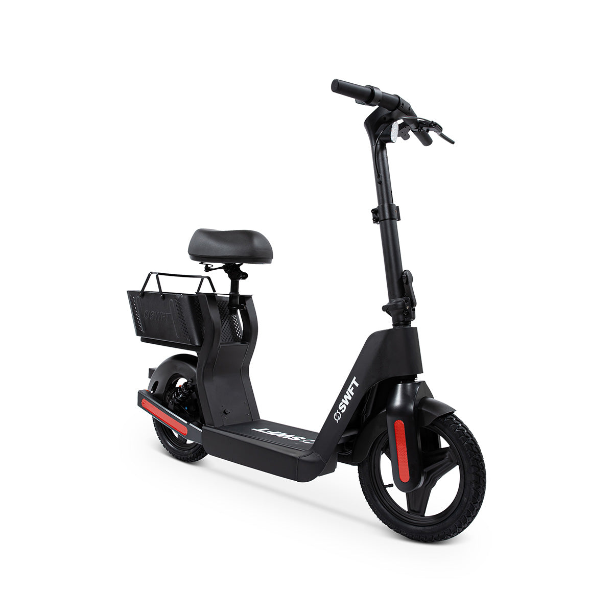 Sit-Down Electric Scooter with Basket