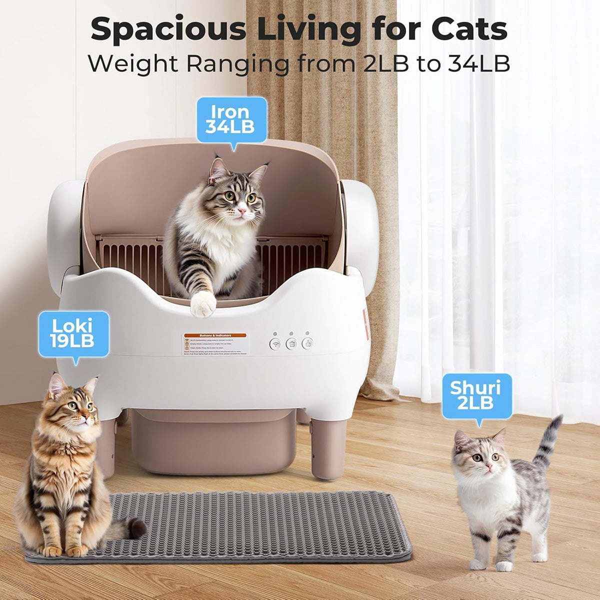 Odor Control Self-Cleaning Kitty Litter Box