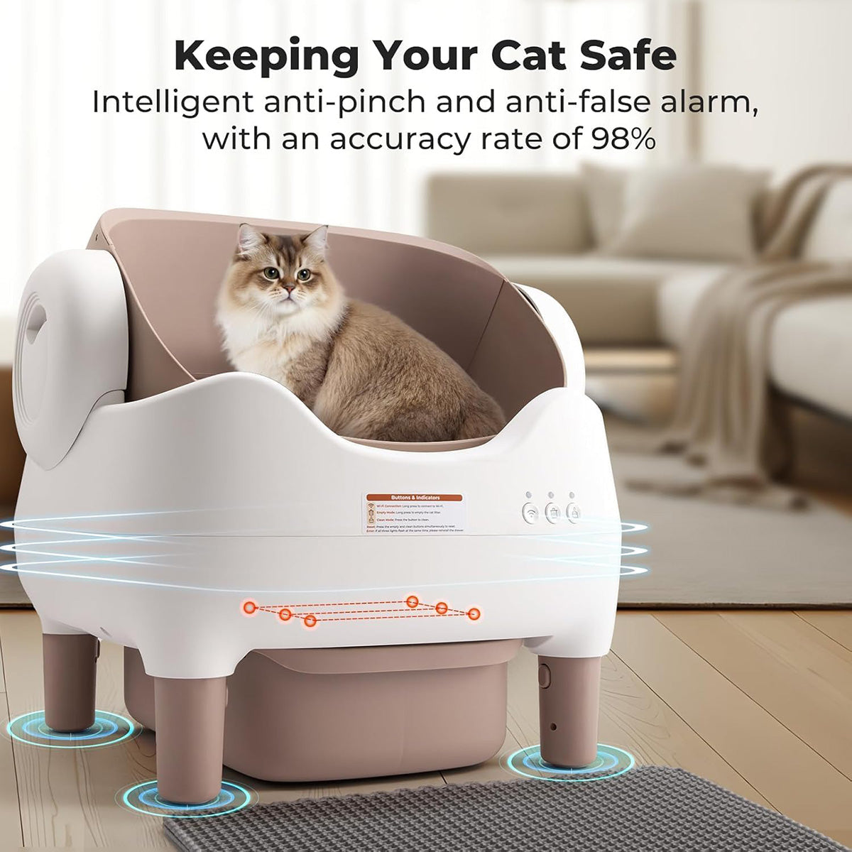 Odor Control Self-Cleaning Kitty Litter Box
