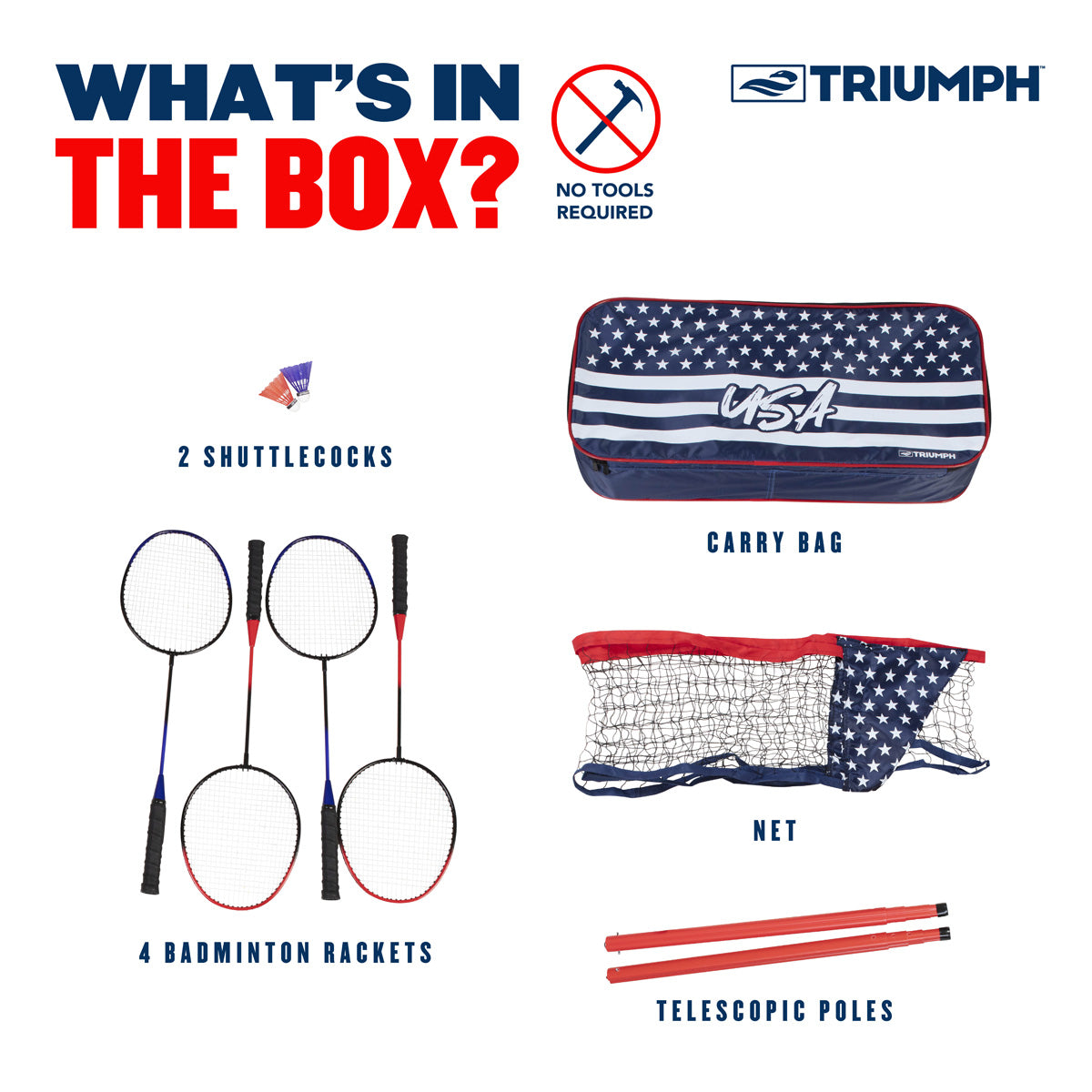 Patriotic Portable Badminton