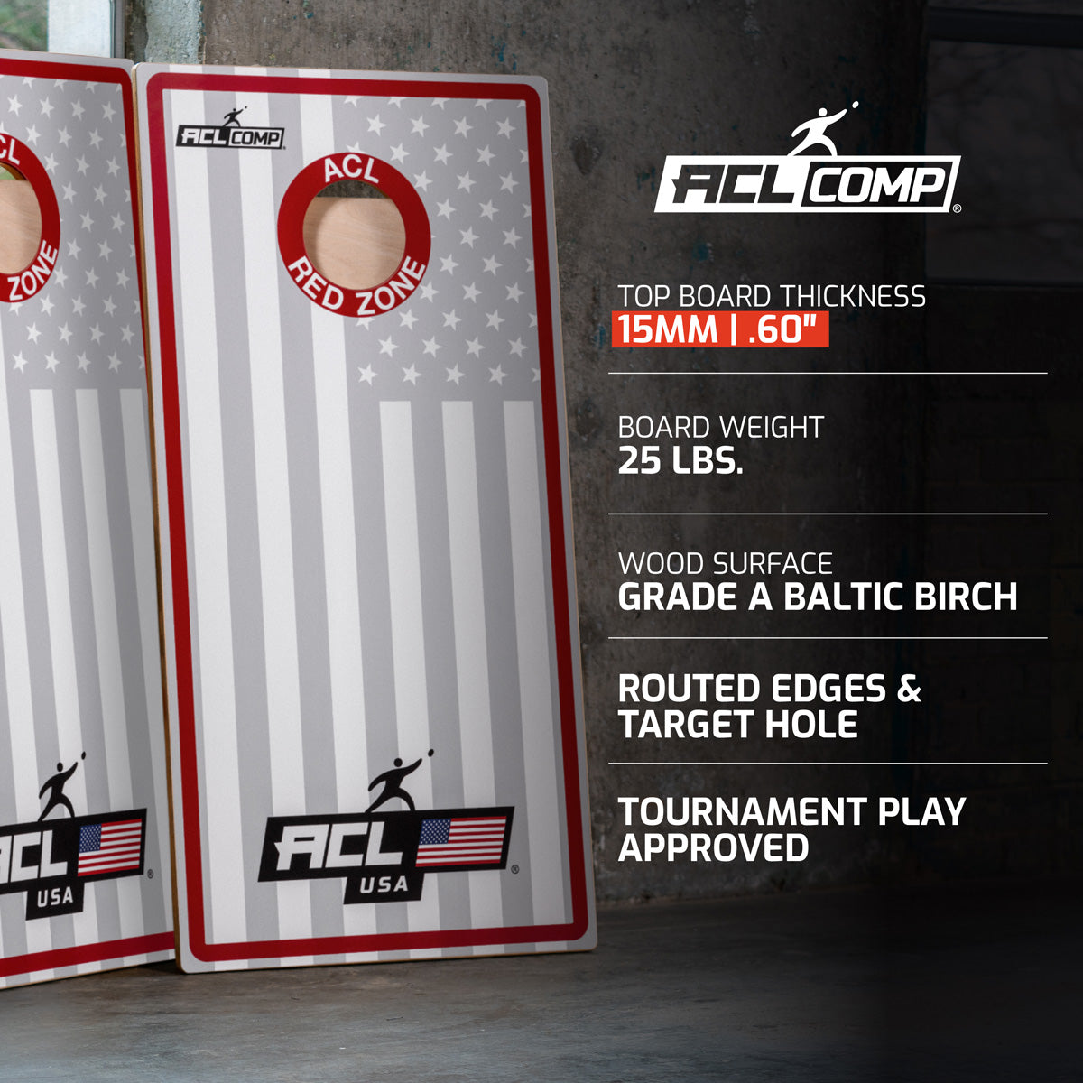American Cornhole League ACL COMP 2x4 Cornhole Board - USA Edition