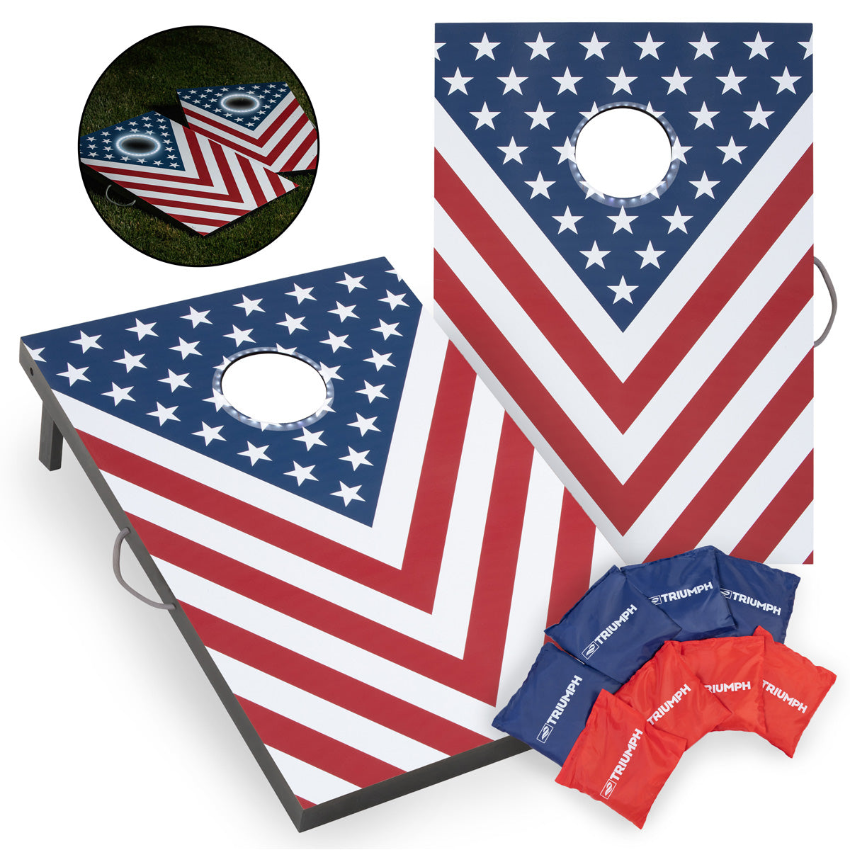Patriotic LED 2x3 Cornhole Set
