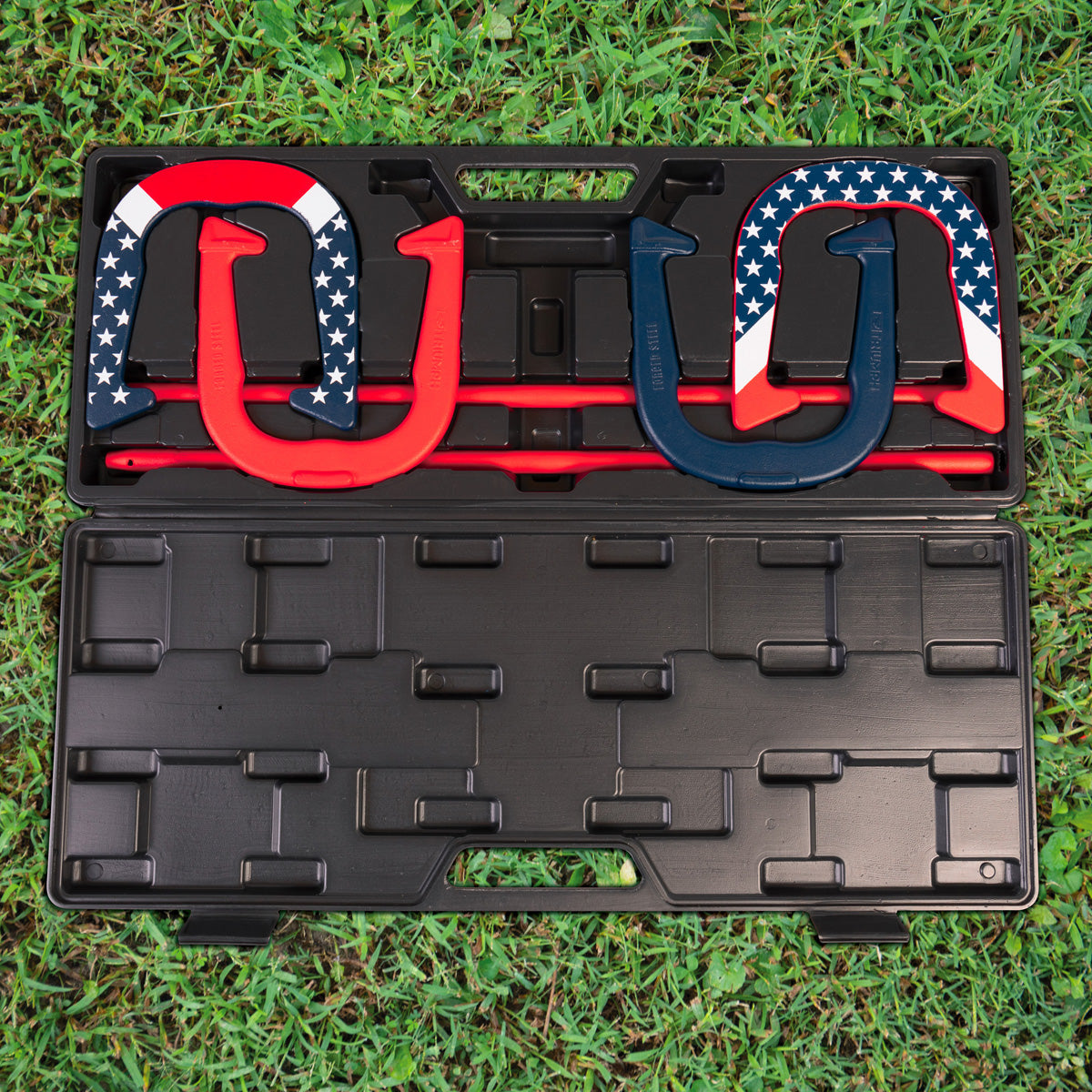 Patriotic Forged Horseshoes