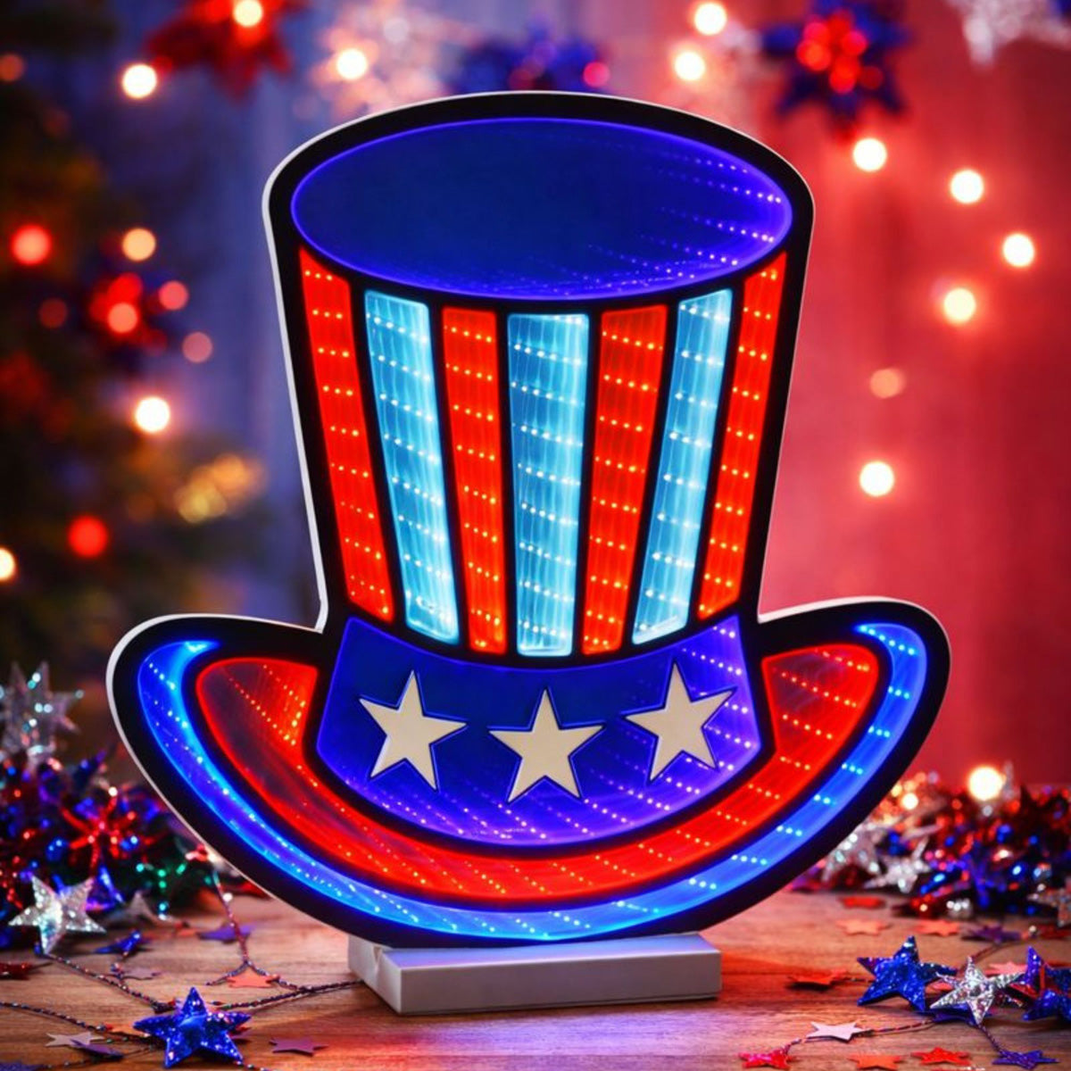 Uncle Sam Hat LED Infinity Light