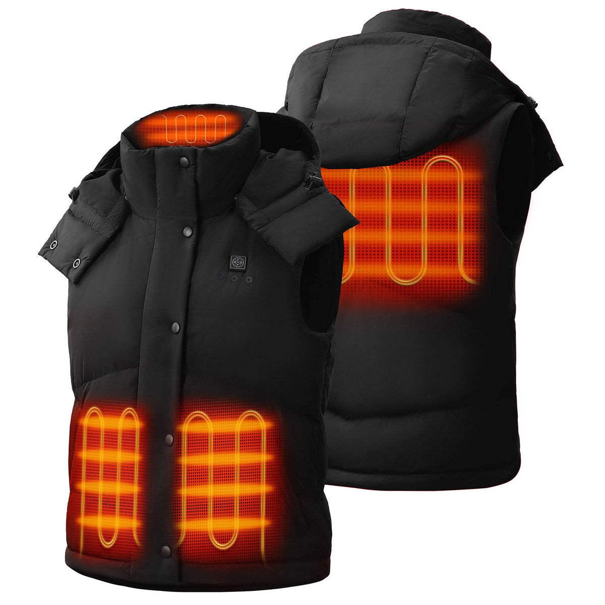 Women's Heated Hooded Down Vest